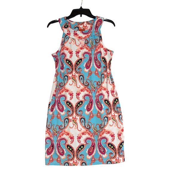 Tracy Negoshian Paisley Print Sleeveless Dress - Size M - Picture 1 of 6
